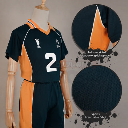 Haikyuu - Cosplay Koshi Sugawara Maillot du club de volley-ball du lycée Karasuno Jersey