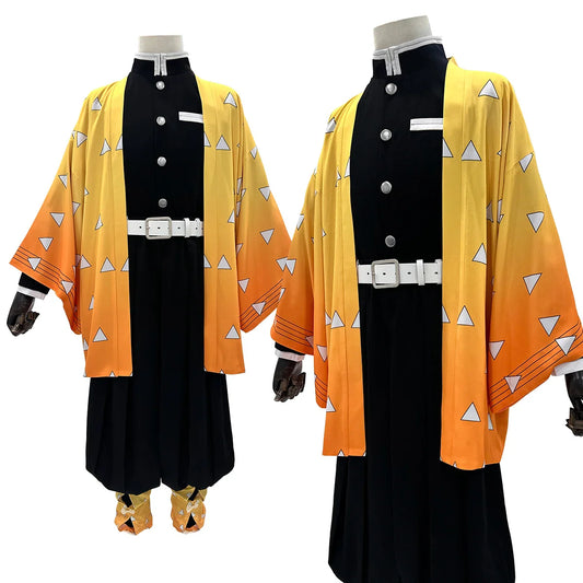 Demon Slayer - Cosplay Zenitsu Agatsuma costume de déguisement complet