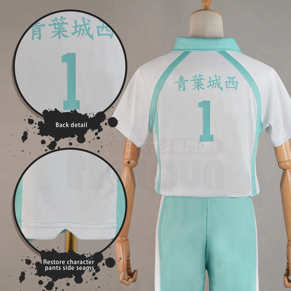 Haikyuu - Cosplay Tooru Oikawa Maillot du club de volley-ball du lycée Aobajōsai Jersey