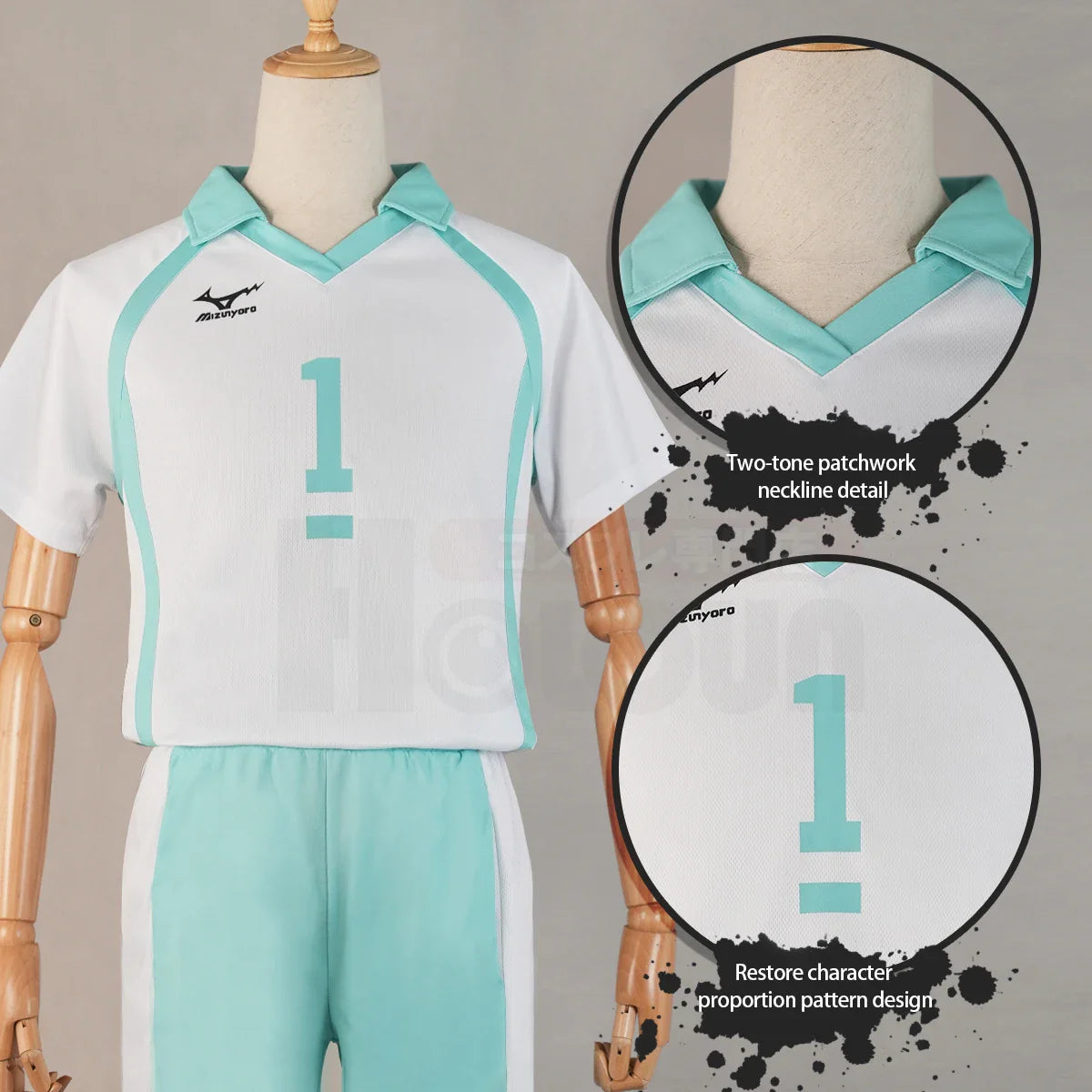 Haikyuu - Cosplay Tooru Oikawa Maillot du club de volley-ball du lycée Aobajōsai Jersey