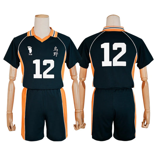 Haikyuu - Cosplay Tadashi Yamaguchi Maillot du club de volley-ball du lycée Karasuno 12 Jersey
